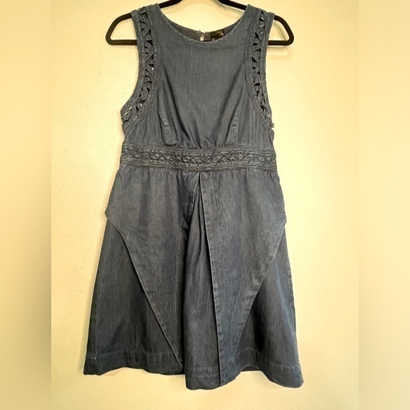 Free People Dresses & Skirts - Free People (New Romantics) sleeveless denim dress. Sz 8. NWOT.